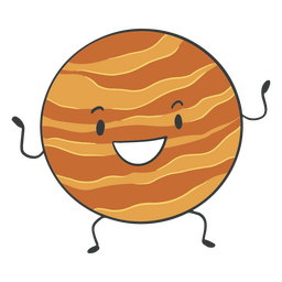 Jupiter planet cartoon character PNG Design