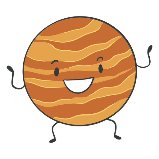 Jupiter-Planeten-Zeichentrickfigur PNG-Design