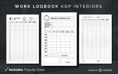 Work logbook Tracker Template KDP Interior Design