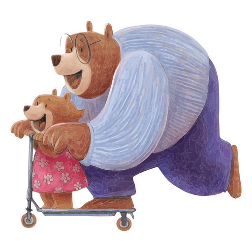 Father's day bears characters PNG Design