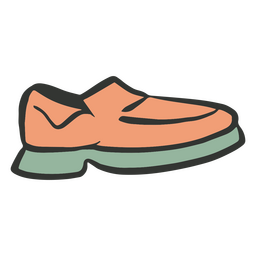 Roter Mokassin-Cartoon-Schuh PNG-Design