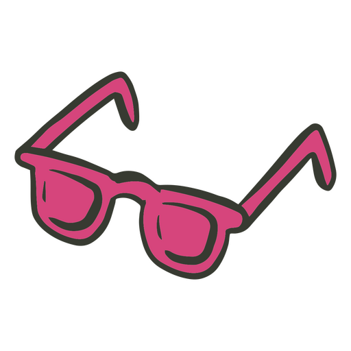 Gafas de sol geniales retro rosas Diseño PNG