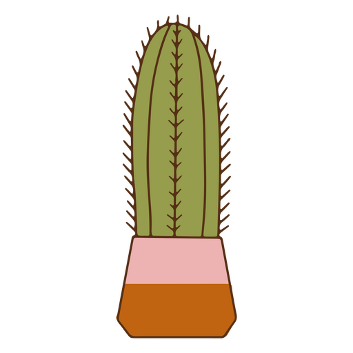Cactus nature color stroke plant