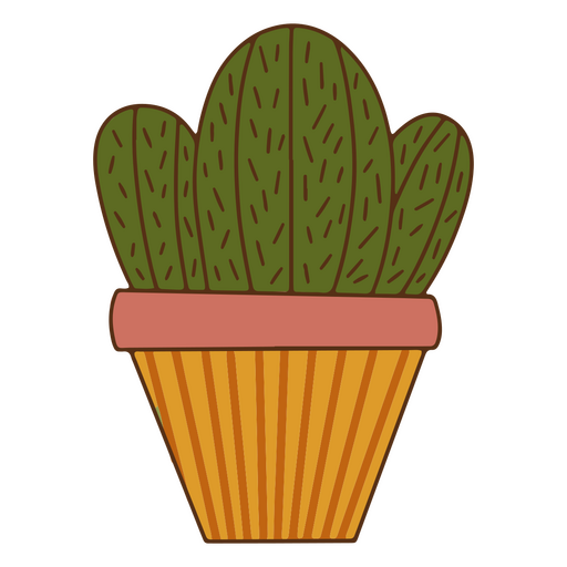 Cactus plant color stroke PNG Design