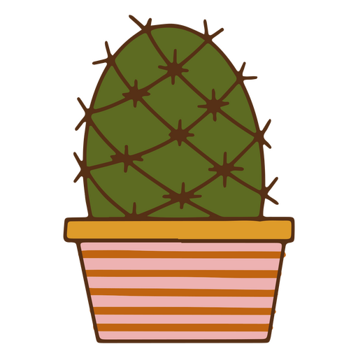 Cactus decoration color stroke plant PNG Design