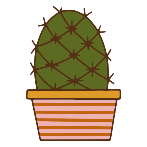 Planta de traçado de cor de decoração de cacto Desenho PNG