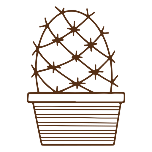 Curso de planta de decoração de natureza de cacto Desenho PNG