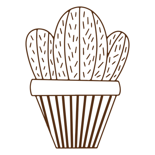 Cactus nature dry stroke plant PNG Design