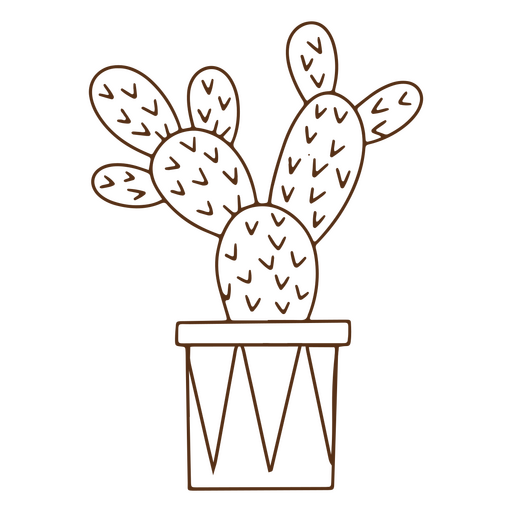 Trazo de planta de decoración del hogar de cactus