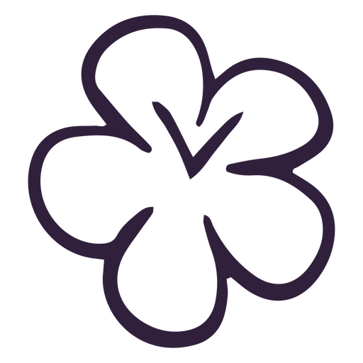 Flat flower with clock center  PNG Design