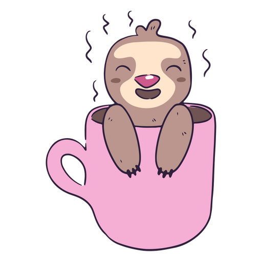 Cute sloth mug animal cartoon