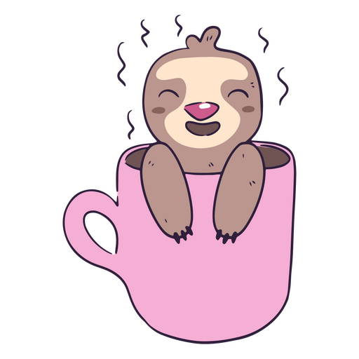 Tierkarikatur des niedlichen Trägheitsbechers PNG-Design