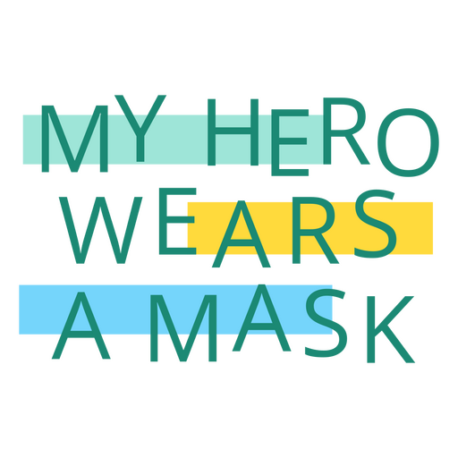 Citação de agradecimento de máscara de herói de cuidados de saúde Desenho PNG