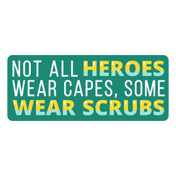 Health care heroes scrubs thank you quote PNG Design