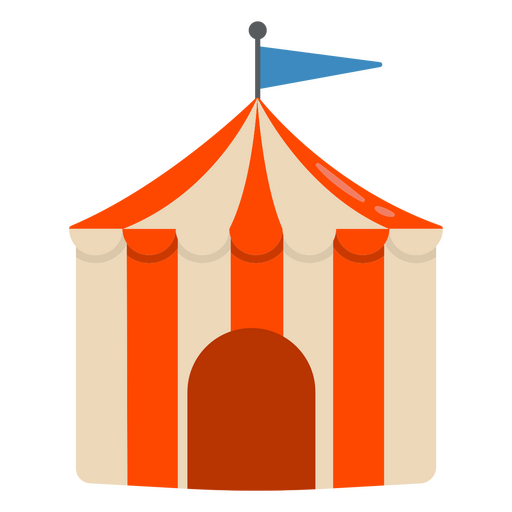 Ícones de circo plano de tenda Desenho PNG