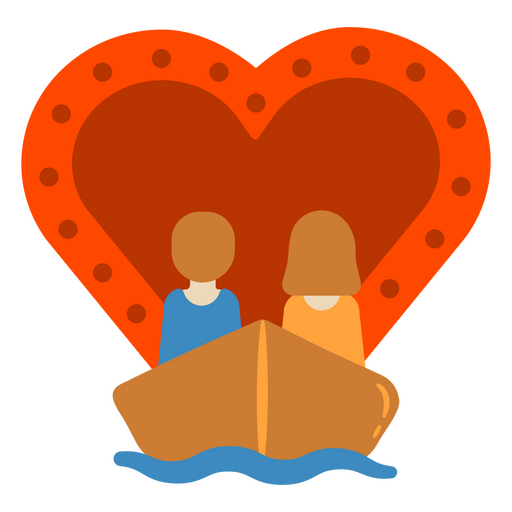 Love boat flat circus icons PNG Design