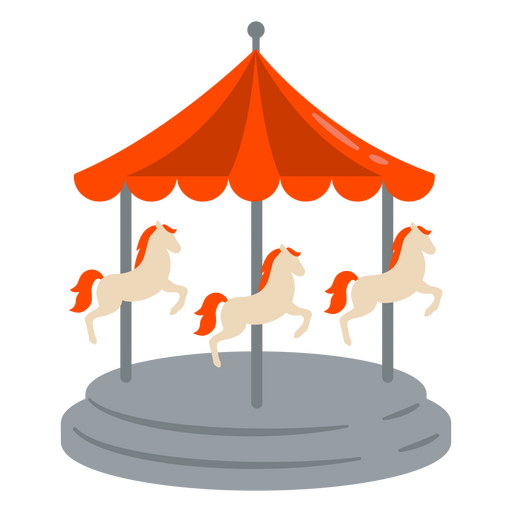 Carrousel flat circus icons PNG Design
