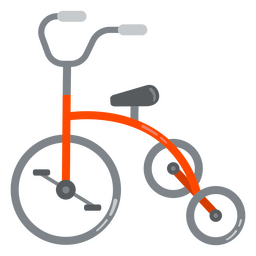 Tricycle flat circus icons