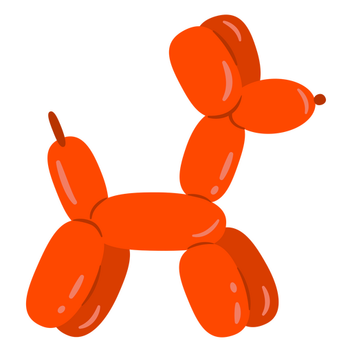 Dog balloon flat circus icons PNG Design