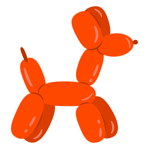 Ícones de circo plano de balão de cachorro Desenho PNG