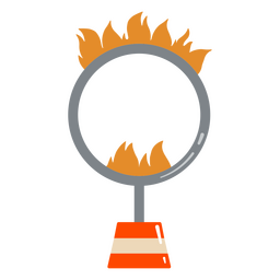 Fire ring flat circus icons PNG Design