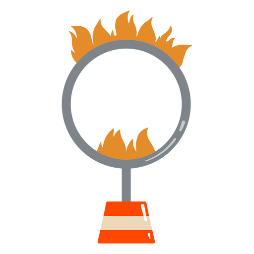 Fire ring flat circus icons PNG Design