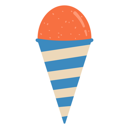 Ícones de circo plano de cone de neve Desenho PNG