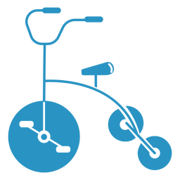 Tricycle cut out blue circus icons PNG Design