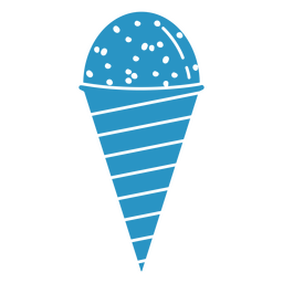 Schneekegel schnitt blaue Zirkusikonen aus PNG-Design