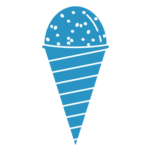 Cono de nieve recorta iconos de circo azul Diseño PNG