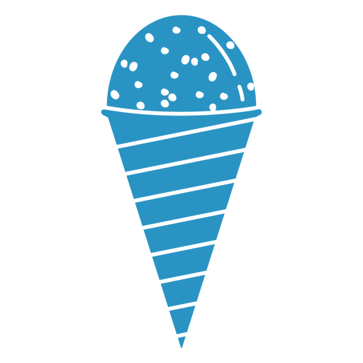 Snow cone cut out blue circus icons PNG Design