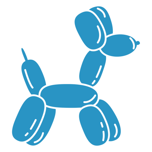 Bal?o de cachorro cortou ?cones de circo azul Desenho PNG