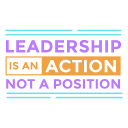 Citação motivacional do trabalho do líder Desenho PNG