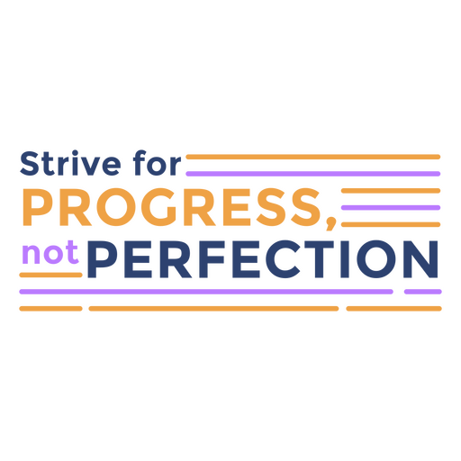 Work progress motivational quote PNG Design