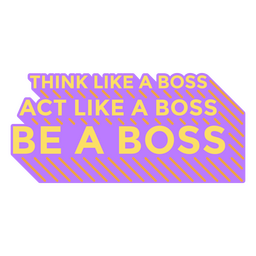 Citação motivacional de chefe de trabalho Desenho PNG