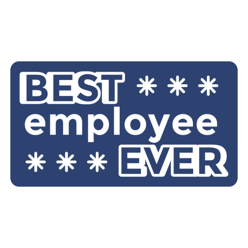 Best employee work motivational cut out quote PNG Design