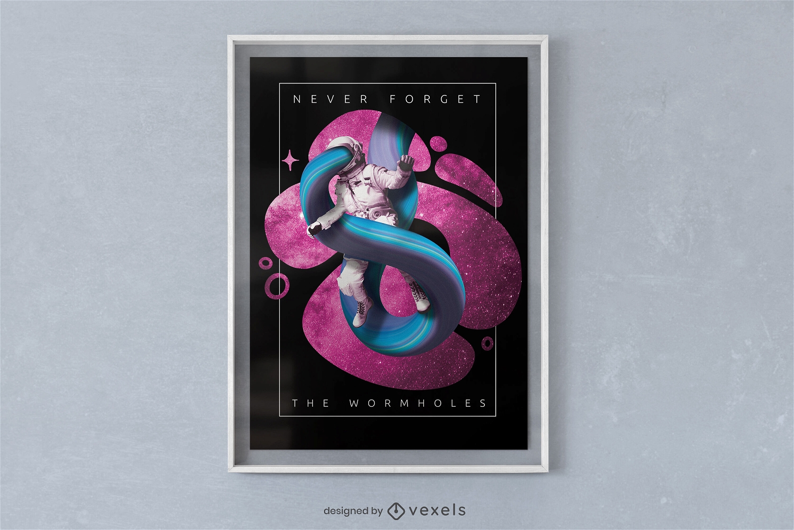 Abstract astronaut poster design