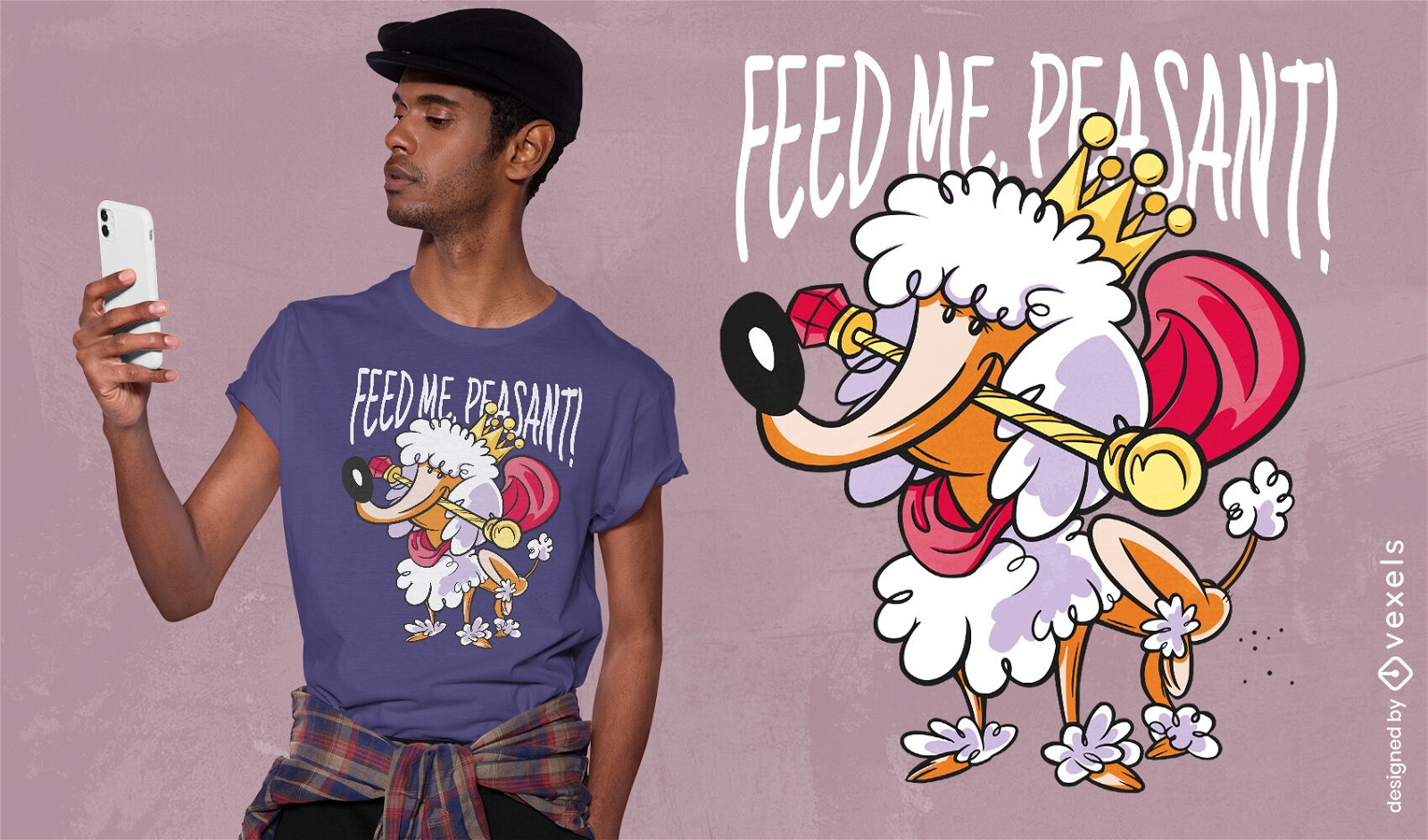 Füttere mich Bauernpudel-Hundet-shirt Entwurf