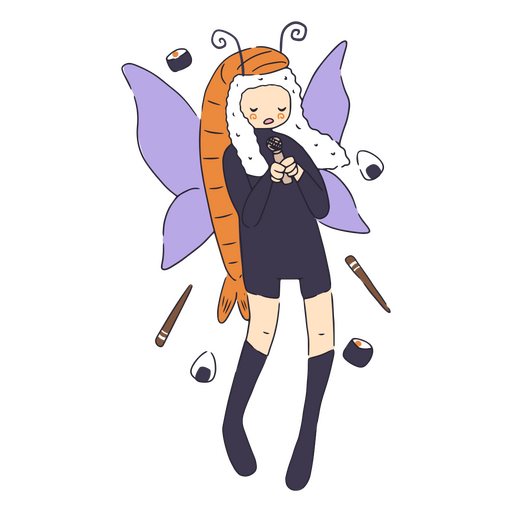 Fairy sushi creature PNG Design
