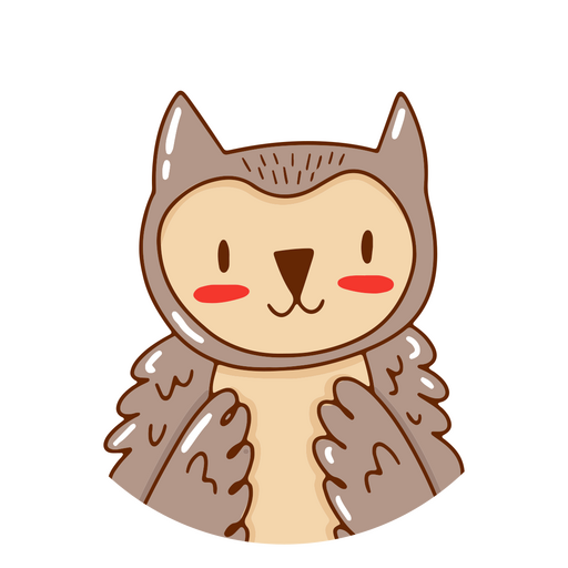 Cute owl forest animal PNG Design