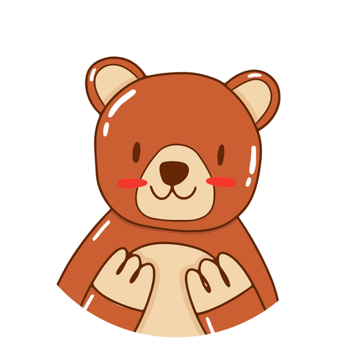 Cute bear forest animal PNG Design
