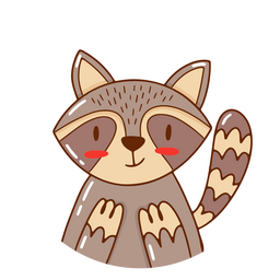 Cute Raccoon Forest Animal PNG & SVG Design For T-Shirts