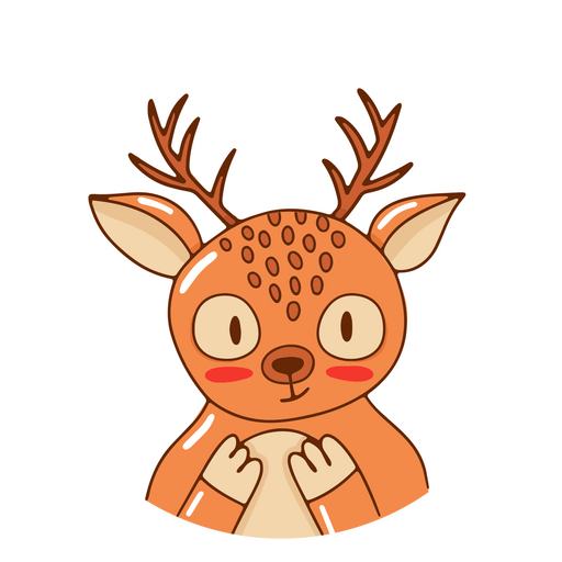 Cute deer forest animal PNG Design