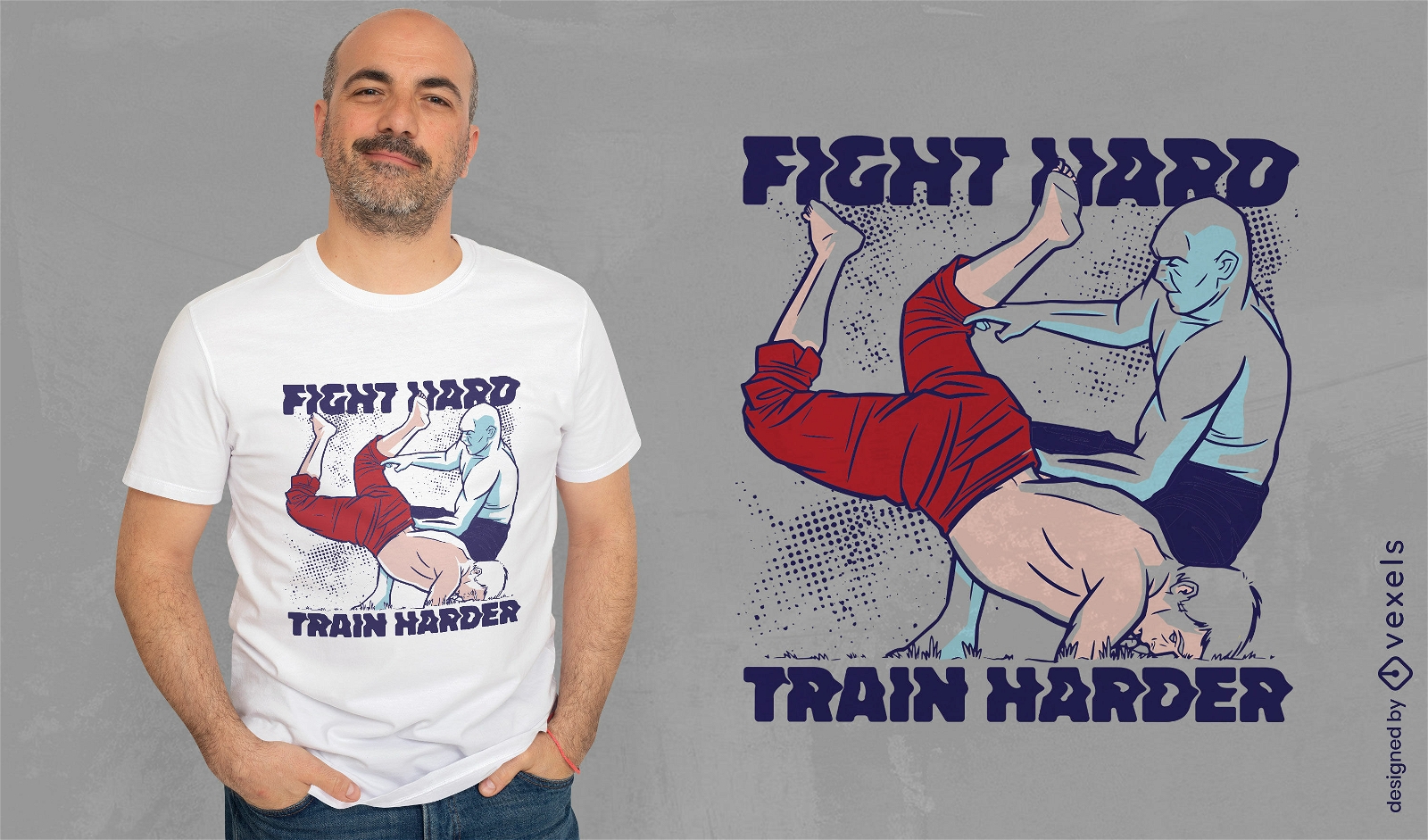 Diseño de camiseta de lucha dura