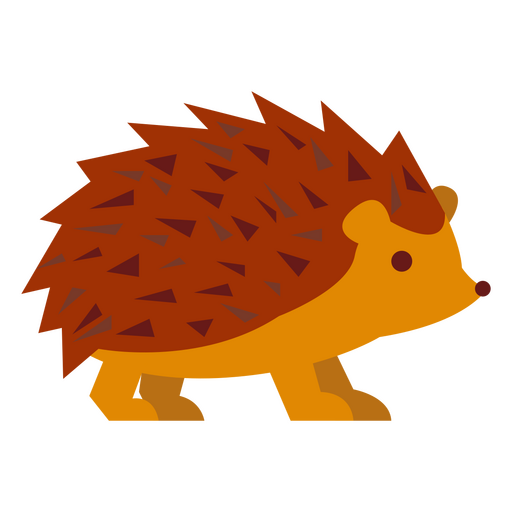 Hedgehog flat cute PNG Design