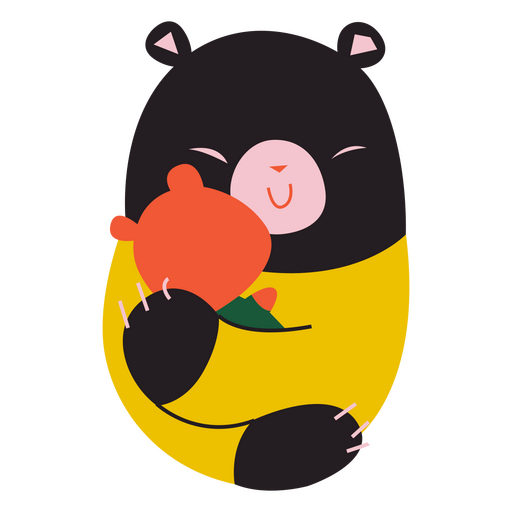 Teddy bear with stuffed animal PNG Design