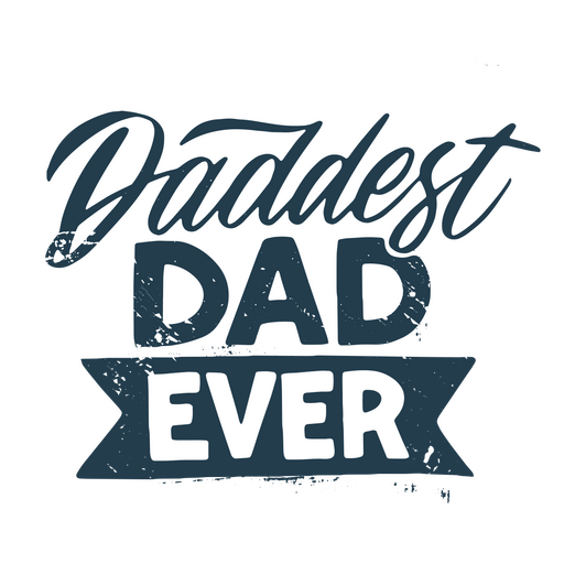 Daddest papá cita del día del padre Diseño PNG