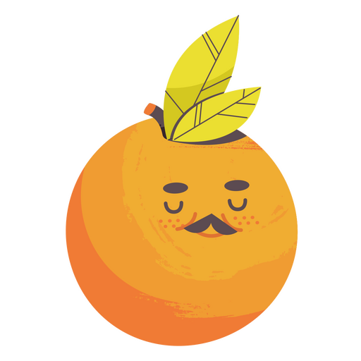 Día del padre lindo personaje de padre naranja. Diseño PNG