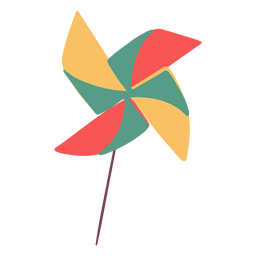 Bunte Origami-Windmühle PNG-Design