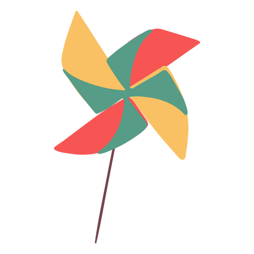 Colorful origami windmill PNG Design